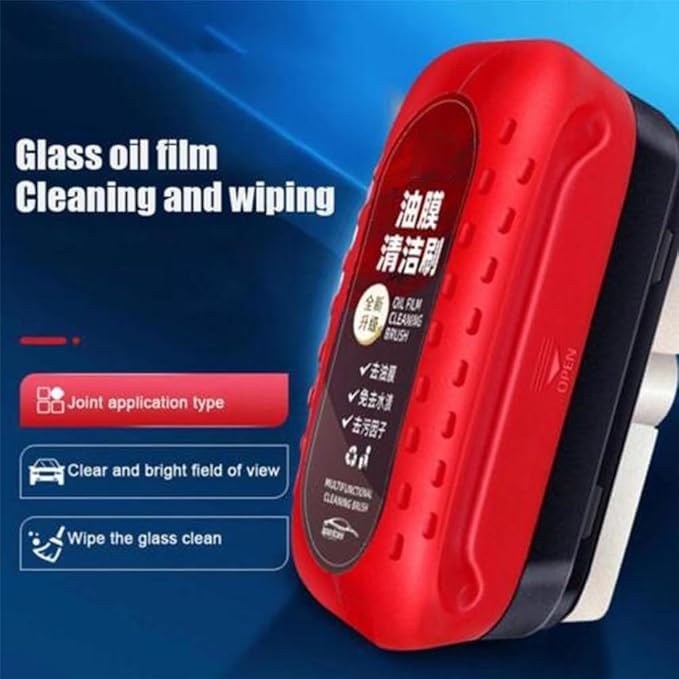 Automotive Glass Cleaner Automotive Oil Film Cleaning Brush Glass Oil Film Remover Hydrophobic Glass Coating for Windshield (1Pcs) (2Pcs)