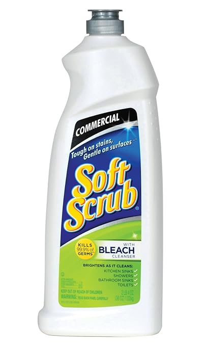 Soft Scrub Commercial Disinfectant Cleanser with Bleach 36 OZ Bottle (Pack of 6)