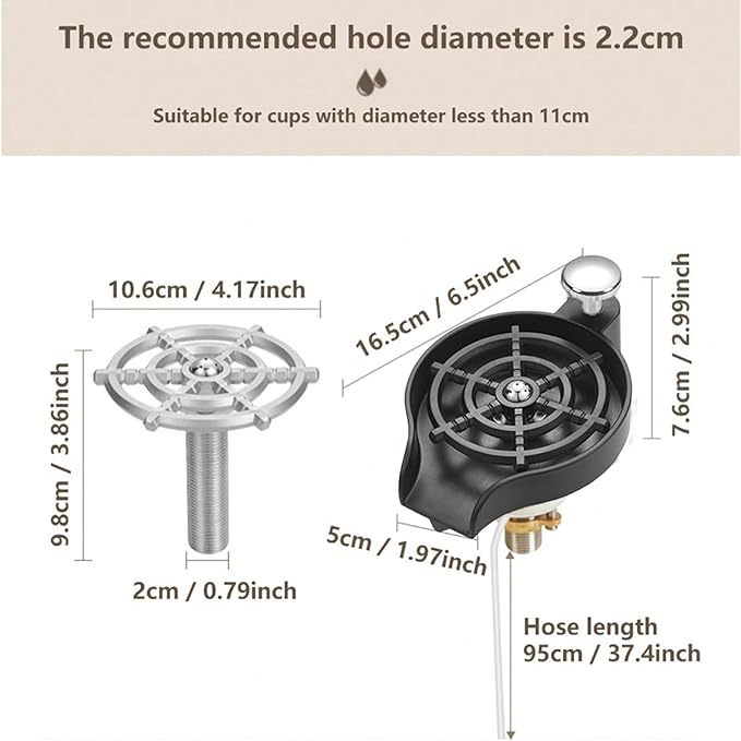Sink Basin Cleaning Tool for Stainless Steel Bottles - Countertop Bottles for Restaurants Apartments Business Rental Bakeries and Cafeterias