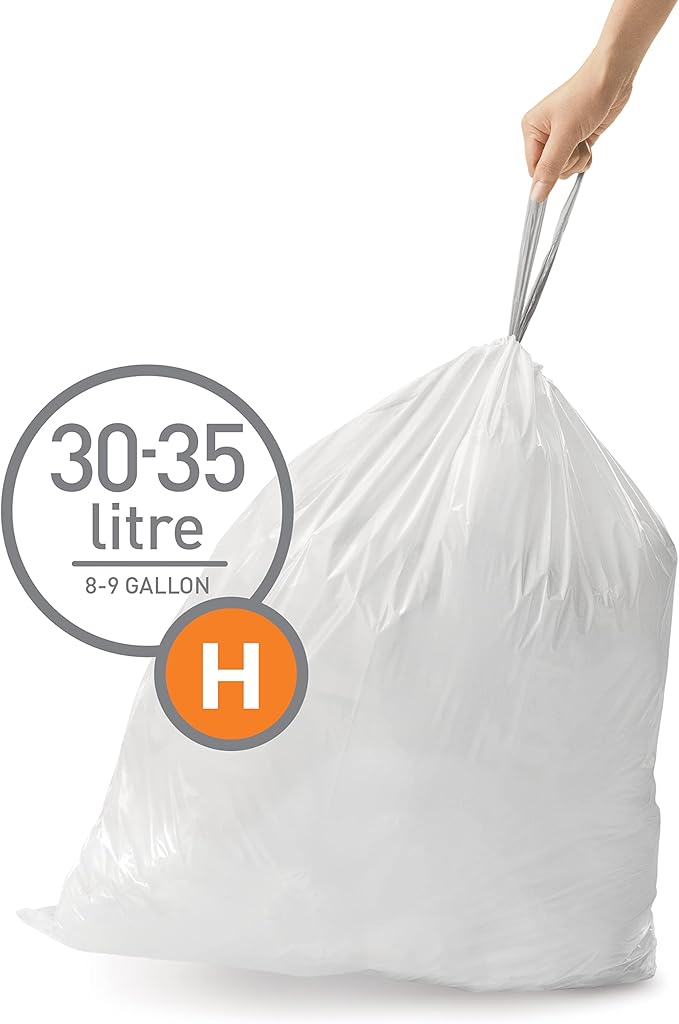 simplehuman Custom Fit Liners &amp Recycling Bags 30-35L &amp 16-18L 60 Count per Pack 3 Packs (360 Count) Blue