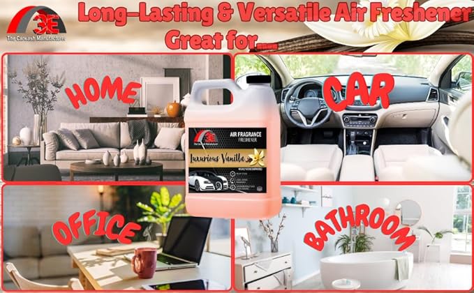 Air Freshener Luxurious Vanilla and Odor Eliminator Premium Smell Fragrance Premium Smell and Odor Eliminator Half Gallon (64 oz)