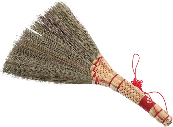 CHILDWEET Tabletop Cleaning Broom Mini Grass Broom Hand Sweeper Soft Bristle Brush Desk Brush