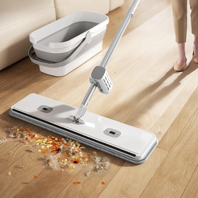 Flat mop Household Hand Free Bucket Cloth Floor