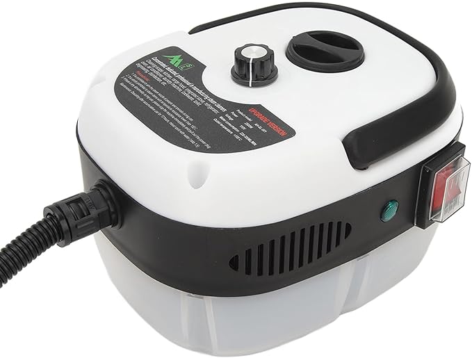 JTLB High Temp High Pressure Handheld Steam Cleaner Multi Purpose Steam Machine for Kitchen Grease Air Conditioner &amp Car Detailing (White)