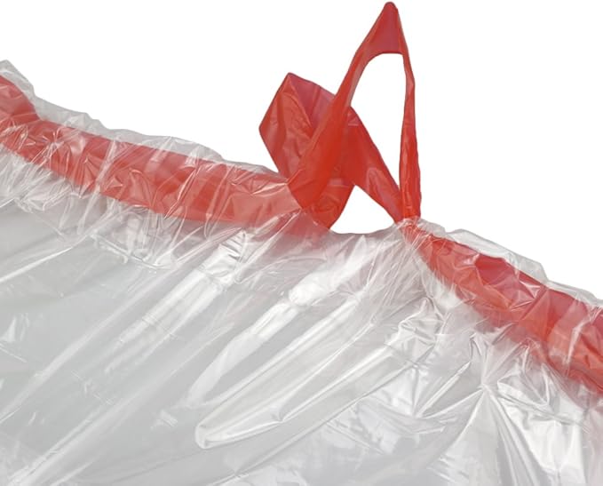 Pekky Clear Drawstring Large Trash Bags 30 Gallon Garbage Bags 60 Counts