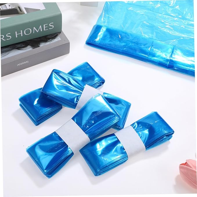 5 Rolls Thickened Pe Diaper Garbage Bags 260mm X 7m Blue Disposable Trash Bags for Nursery Diaper Pail
