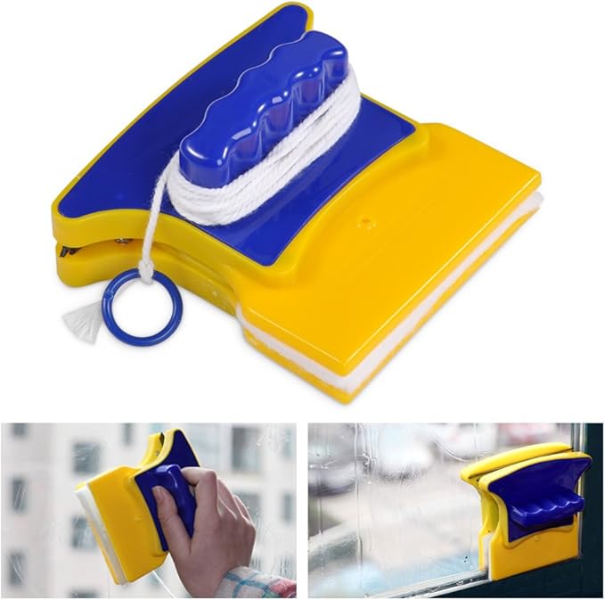 DoubleSided Magnetic Glass Cleaner Wiper 2 Cotton for Window