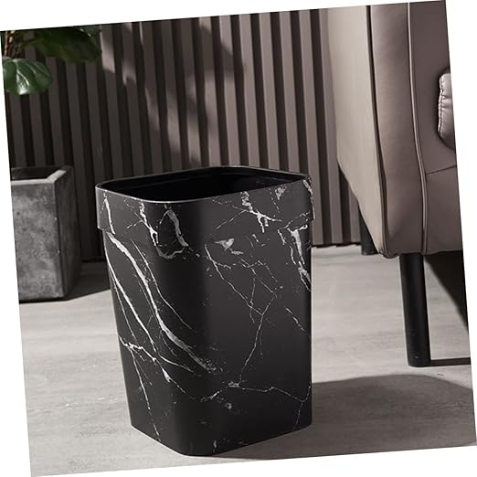 Capacity Square Waste Basket Plastic Office Trash Can Bathroom Accessories Decor