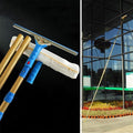 Telescopic Window Cleaner Bar Scraper Window Glass Wall Photovoltaic Panel Cleaning Pole Extendable Cleaner for Trucks Campers Caravan Buses Windows Solar Panels Washing/9M/19.4Ft