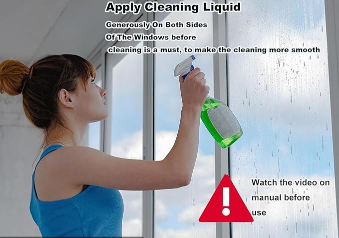 Double Sided Magnetic Window Cleaner Outside Glass Wiper 5-Gear Adjustable Outsider Glider Washing Brush Tool for High-Rise Double Car Glazed Windows (0.3-1.2)