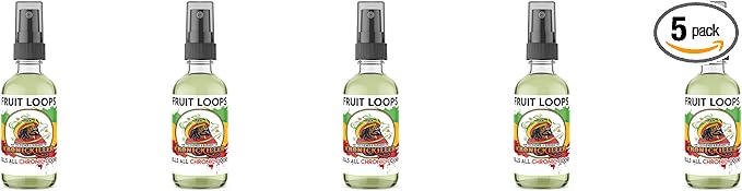 5 Pack of KronicKiller Air Freshener &amp Burning Oil Liquid Spray 1 Fl Oz Long Lasting Scent Duration Car &amp Room Deodorizing (Fruit Loop)