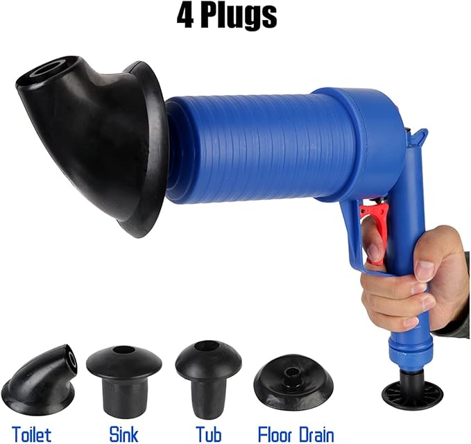 Dredge Pipe Pipe Plunger -Pipeline Clogged Remover Drain Cleaner Air Pump Pressure Unblocker Manual Sewer Sinks Basin