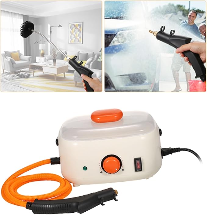 2500W Handheld Steam Cleaner High Pressure Large Capacity 901ml Safety Features Versatile Brushes for Kitchen Car Bathroom Heavy Duty Cleaning