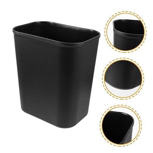 PRETYZOOM Space Saving Garbage Can for Compact Trash Bin for Under Desks and Narrow Spaces Easy to Clean Wastebasket for and Kitchens