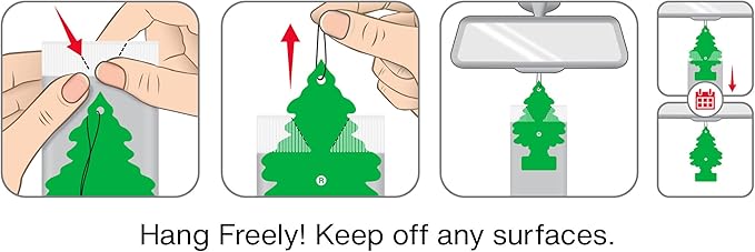 LITTLE TREES Air Fresheners Car Air Freshener. Hanging Tree Provides Long Lasting Scent for Auto or Home. Royal Pine 24 Air Fresheners (Pack of 6)