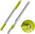 Spin Mop Replacement Mop Handle 49-inch 360 Degrees Rotating Telescopic Replacement Mop Stick with Reinforced Plastic Disc for Spin Mop Bucket Cleaning System (Plastic Disc Green)