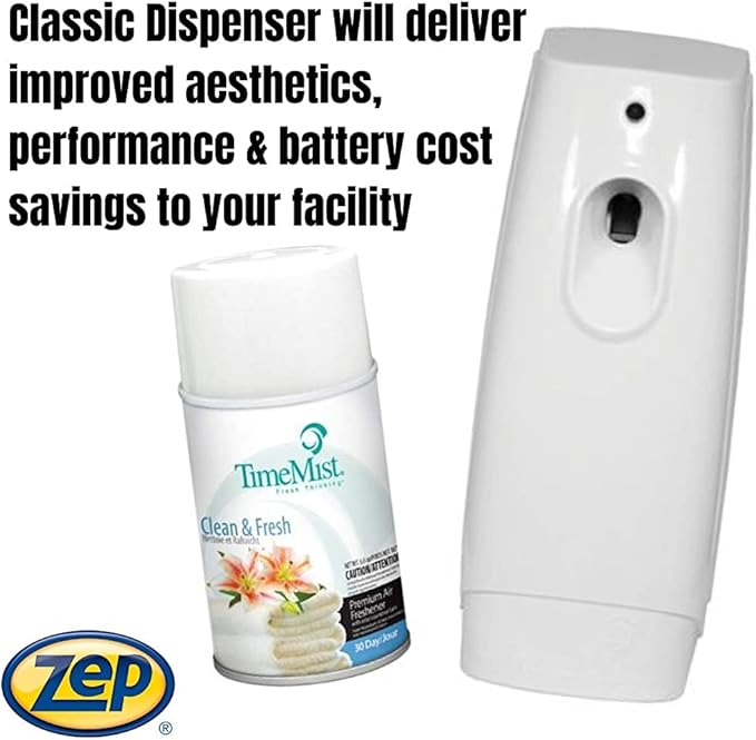 TimeMist Classic Metered Aerosol Fragrance Dispenser 1047717 (1 Unit) Great for Bathroom Locker Room Breakroom and Washroom