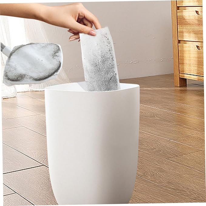 Retractable Dust Mop with Face Towel Refill No Washing Handheld Cleaning Mop for Household Dust Removal White Suitable for Home Floor Cleaning