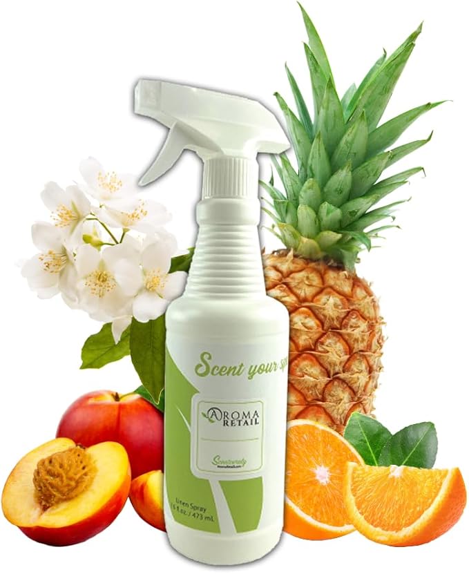 Bright Sunshine 16oz Linen Spray Air Freshener with Orange Jasmine Amber &amp More Notes for bedding pillows sheets room and car