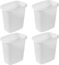 Rubbermaid 6 Quart Bedroom Bathroom and Office Wastebasket Trash Can (4 Pack)