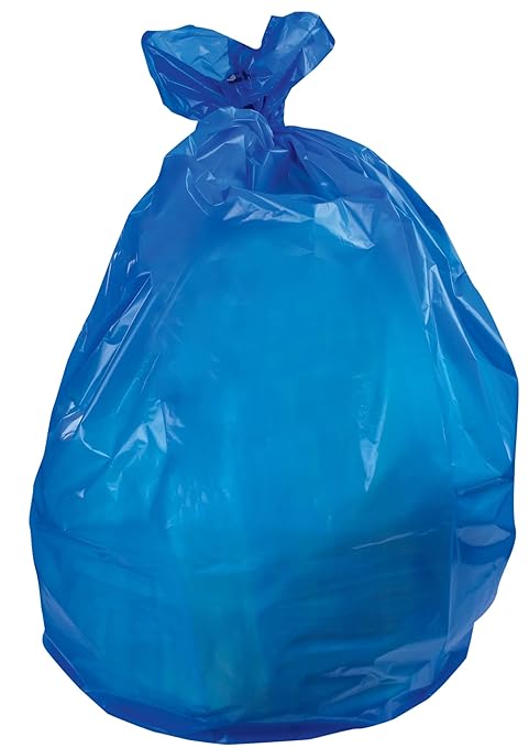 Eco-Blend Max 33 Gallon Can Liner by Heritage Bag Co. (200 Pack) 33x39 0.8mil Blue Tint. Made with 30% PCR