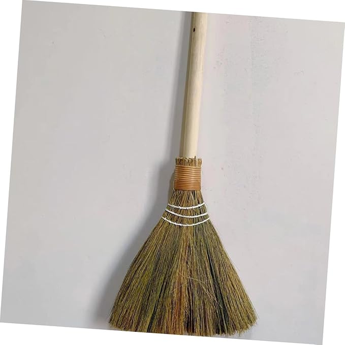 2pcs Hand-Woven Soft Broom with Detachable Handle Small Manual Desk Cleaning Brush for Indoor Dusting Portable Rustic Sweeper for Home and Farmhouse