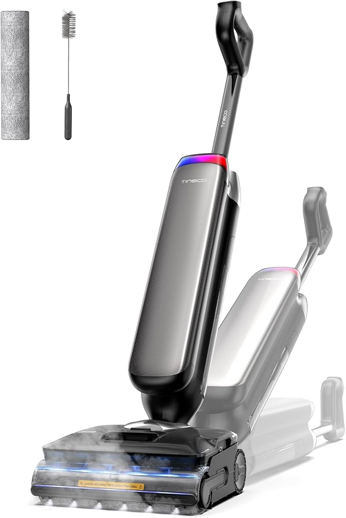 Tineco Floor One S9 Artist Steam Wet Dry Vacuum Cleaner High-Temp Steam Cleaning 22kPa Suction 360° SmoothDrive Anti-Tangle Design 185°F Flashdry Long Runtime 180° Lay-Flat