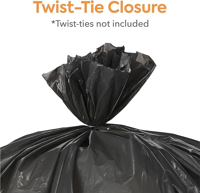 Coastwide Professional Linear Low Density Black Trash Bags 55 Gallon 100 Bags/Box
