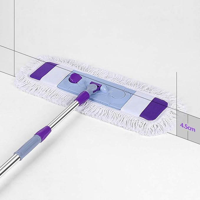 Lazy Flat Mop Stainless Steel Handle House Cleaning Dust Water for Wooden Floor Ceramic Tile Microfibre Fabric