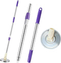 Spin Mop Replacement Handle 360 Degree Spin Mop Pole Handle Replacement Rotating Telescopic Stick for Mop Head Ideal for Home and Household Cleaning