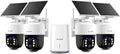 SOLIOM Security Cameras Wireless Outdoor4K Ultra HD for Day and Night No SubscriptionBuilt in RadarSolar Powered Cameras for Home Security 360° Pan Tilt Auto Tracking5G &amp 2.4G WiFi 4-Cam Ki