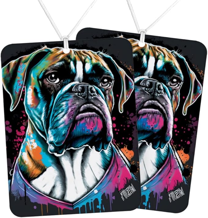 Generic Boxer Dog Car Freshener Set of 6 - Multicolor Automotive Air Freshener - Car Air Freshener