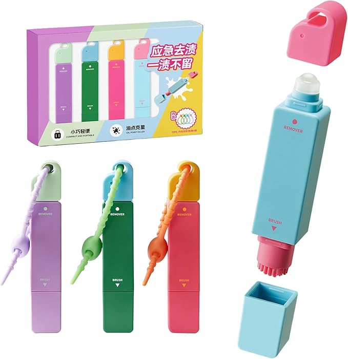 Stain Remover PenPortable Fabric Stain Remover | Double-Ended Portable Laundry Pen for Bathroom Business Dormitory Travel Home Camping Outdoors