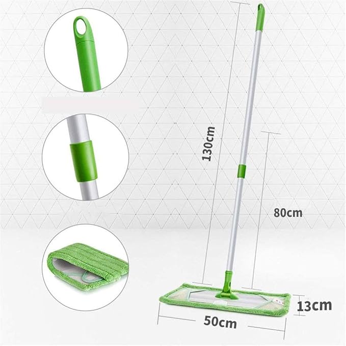 Lazy Flat Mop Stainless Steel Handle House Cleaning Dust Water for Wooden Floor Ceramic Tile Microfibre Fabric