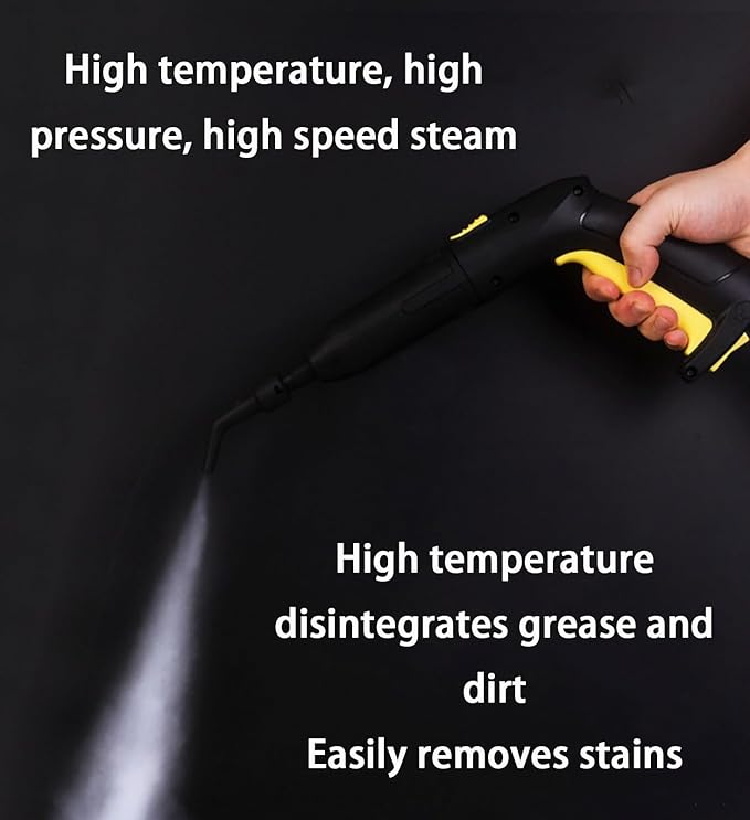 Heavy Duty Canister Steamer Steam Mop with 5M Extra Long Power Cord for Home Floor Cleaning Wallpaper Removal Upholstery Car Detailing