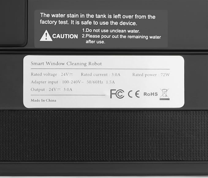 Automatic Window Vacuum Cleaner 2.7In Slim Body Mini Window Cleaning Robot 1.69Oz Water Tank Capacity Windows Cleaning Machine for Homes Office Buildings