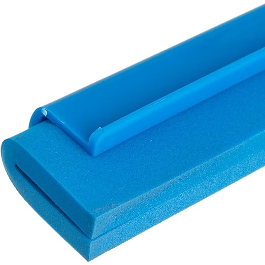 SPARTA 4156714 Plastic Double Foam Squeegee Commercial Squeegee With Durable Contruction For Cleaning Commercial Residential 18 Inches Blue