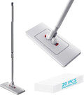 2026 New Upgraded Sweep &amp Mop Kit - Compatible with Swiffer Pads Snap Grip Mini Mop 2-in-1 Durable Hardwood Flooring Tile Marble Cleaning Tools Home and Kitchen Essentials with 20 Dry Cloths