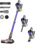 Cordless Vacuum Cleaner 550W 45kPa 65Mins Vacuum Cleaners for Home with LED Display Self-Standing Stick Vacuum with Anti-Tangle Brush Rechargeable Vacuum Cordless for Pet Hair/Carpet/Floor