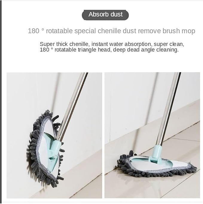 3pcs Tracked Triangle Rag Dust Mop Replacement Head Pads Sweep Flat Clean Glass Tool to Wash Floors Offers