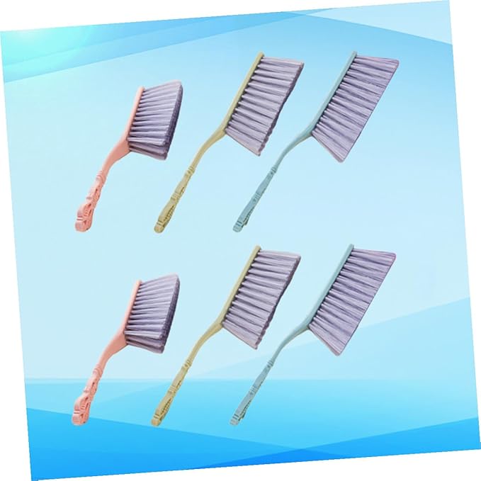 6pcs Thickened Hollow Handle Dusting Brushes Set for Sofa and Bed Cleaning Household Multi-Color Cleaning Tools with Sturdy Bristles for Furniture and Upholstery Maintenance