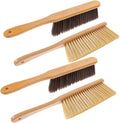Happyyami 4pcs Soft Bristle Brush for Cleaning Hand Broom Brush Dust for Block Bench Furniture Garden