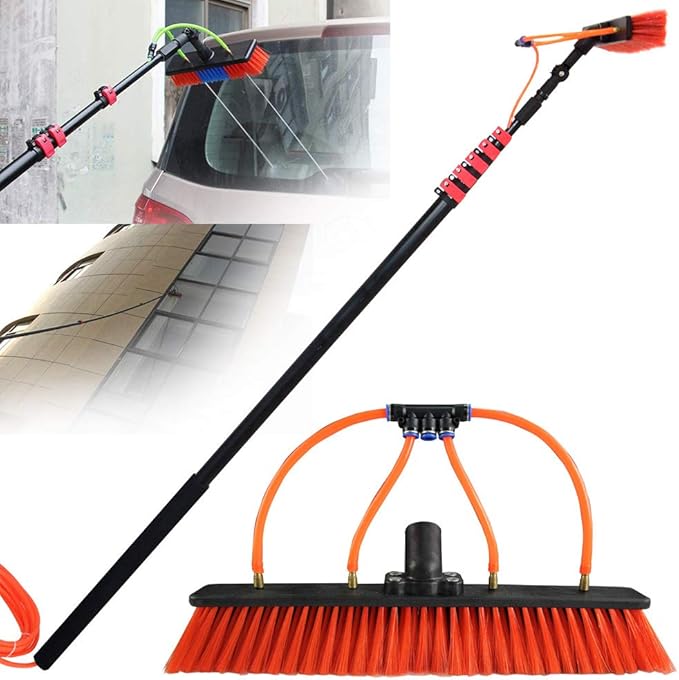 Window Cleaning Extension Pole 3.6M/5.4M/6M/7.2M/9M/11M Cleaning Pole Washing Kit for Extension Poles System for Trucks Windows Cleaning of Photovoltaic Panels30FT/9M