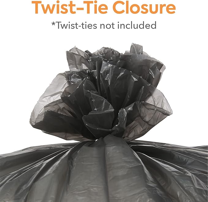 Professional 20-30 Gallon Trash Bag 30 x 36 Low Density 0.45 mil Black 250 Bags/Box