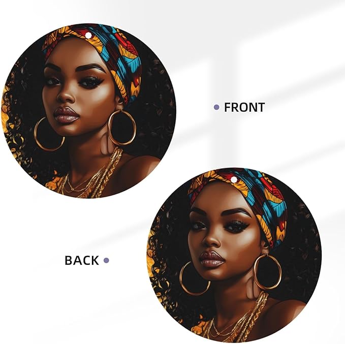 100 PCS Hanging Car Air Freshener Double Sided Black Women Automotive Interior Decor African Woman Car Accessories for Women Men Lavender Scented