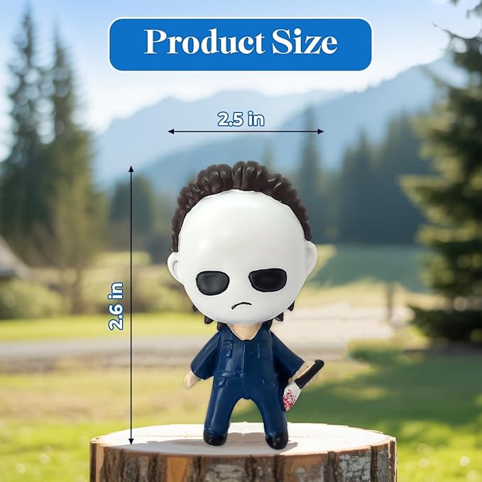 GENANY 3D Resin Horror Movie Killer Character Car Air Freshener Vent Clips Spooky Car Freshener Horror Air Freshener Gothic Gifts for Women and Men Cool Spring Gifts For Horror Fans
