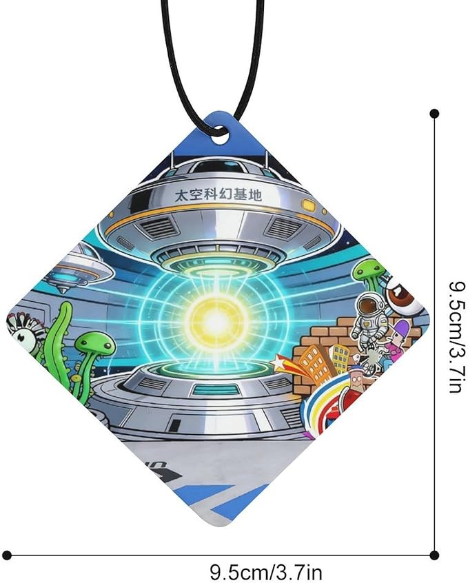 5PCS Car Air Freshener Hanging Personalized Double Sided UFO Base Car Fresheners Long Lasting New Cars Scents Cute Automotive Freshies for Closets Drawers (tea)
