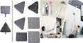Wall Cleaner Mop with Long 81 HandleBaseboard Cleaner Tool with Handle180° Folding Ceiling Tool Duster with Squeegee360 Rotatable Wall Mop (Square + Triangle Set)
