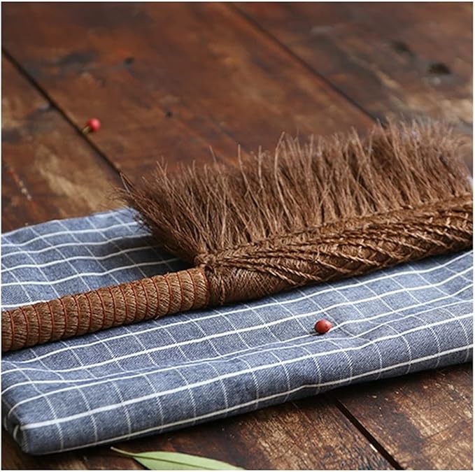VALGRE Precipitator Natural Brown Silk Hand Broom Anti-Static Dust Brush Hotel Family Clothes Dust Hair Sofa Bed Sheets Bedspread Carpet Cleaning dust Catcher