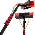 Telescopic Window Cleaner Kit - 3.6M Extendable Pole with Water Fed Brush Ideal for Solar Panel Washing Efficient Window Cleaning Tool 55cm Brush Head